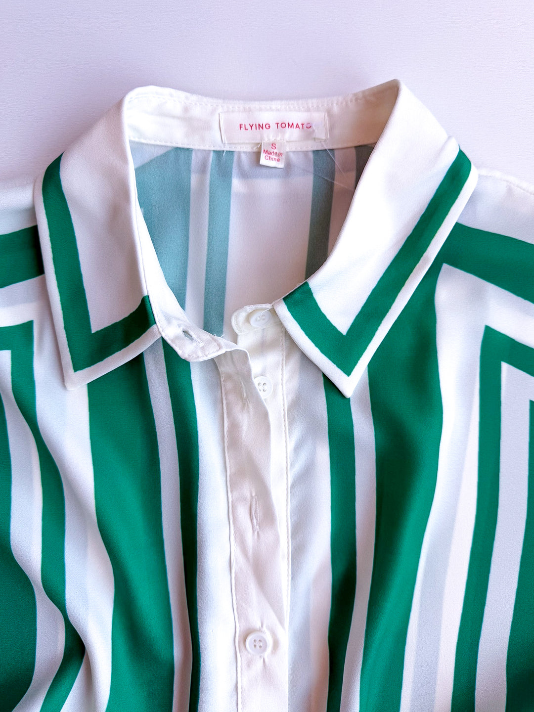 Geo Chic Collared Blouse