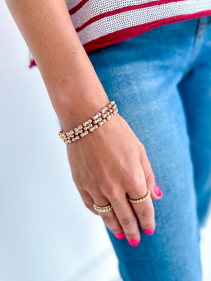 Love Dainty Beaded Stretch Stack