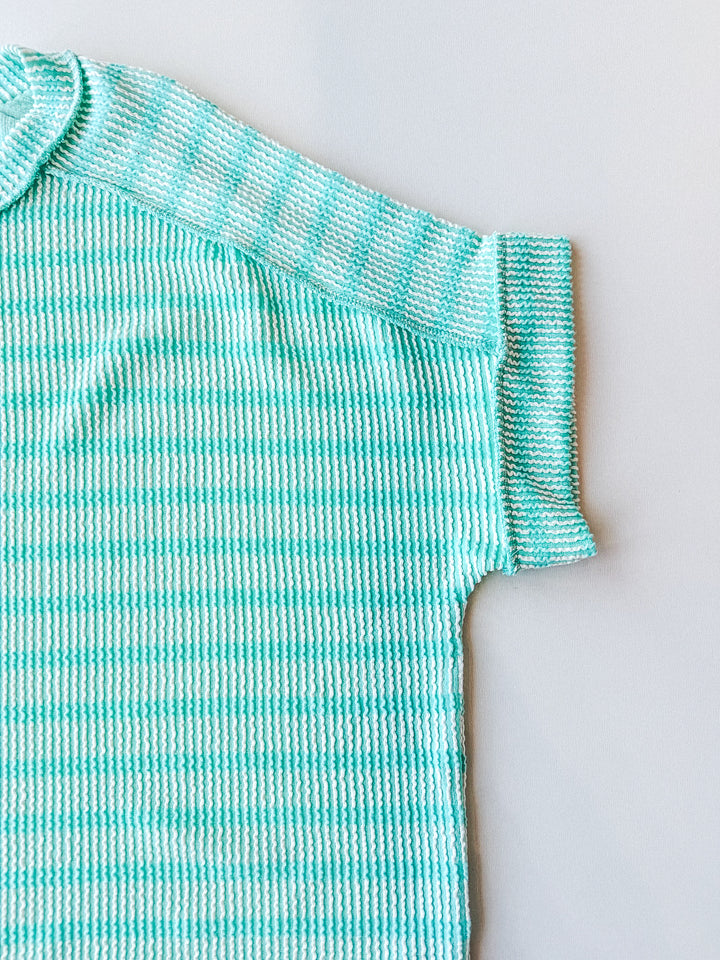 Daily Delight Striped Ribbed Tee