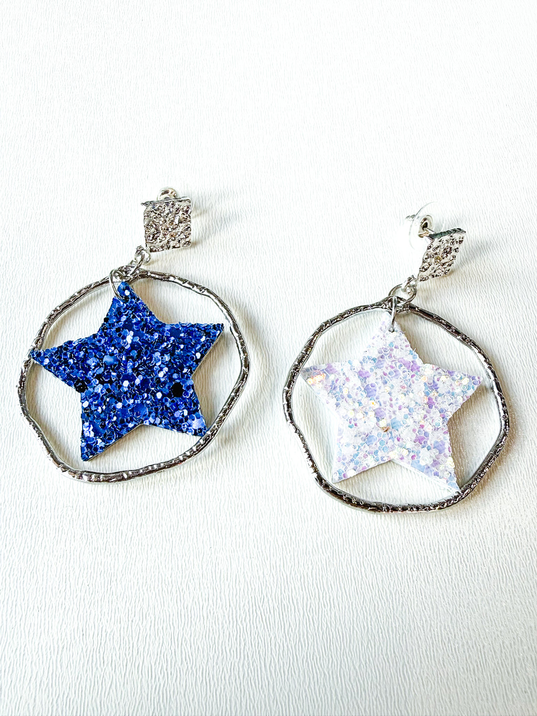 Glitter Star Statement Earrings