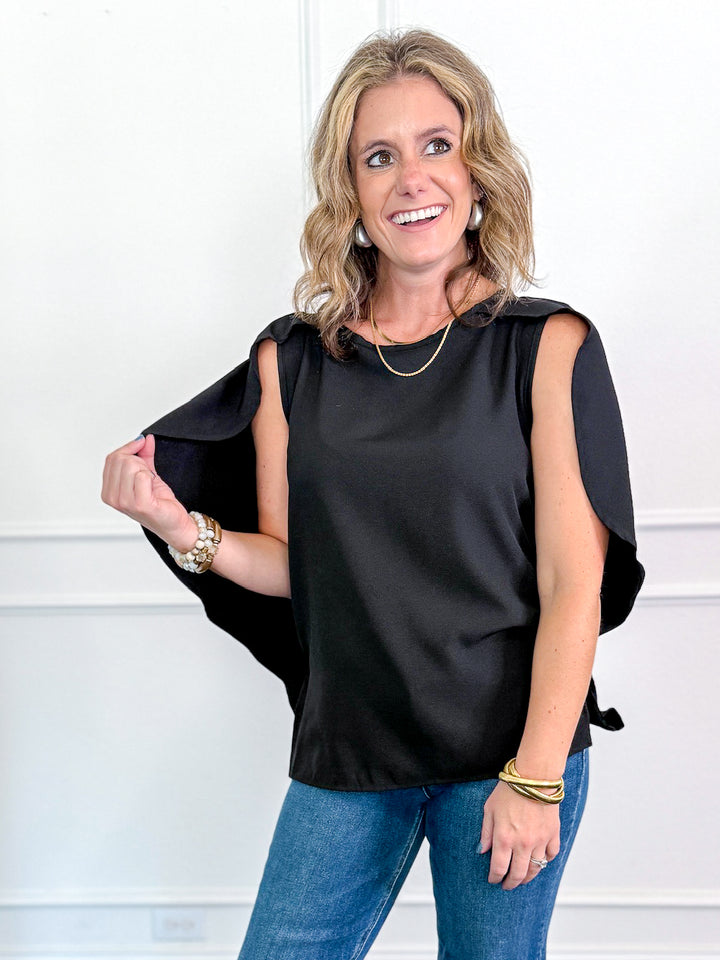 Midnight Drape Fold Over Top