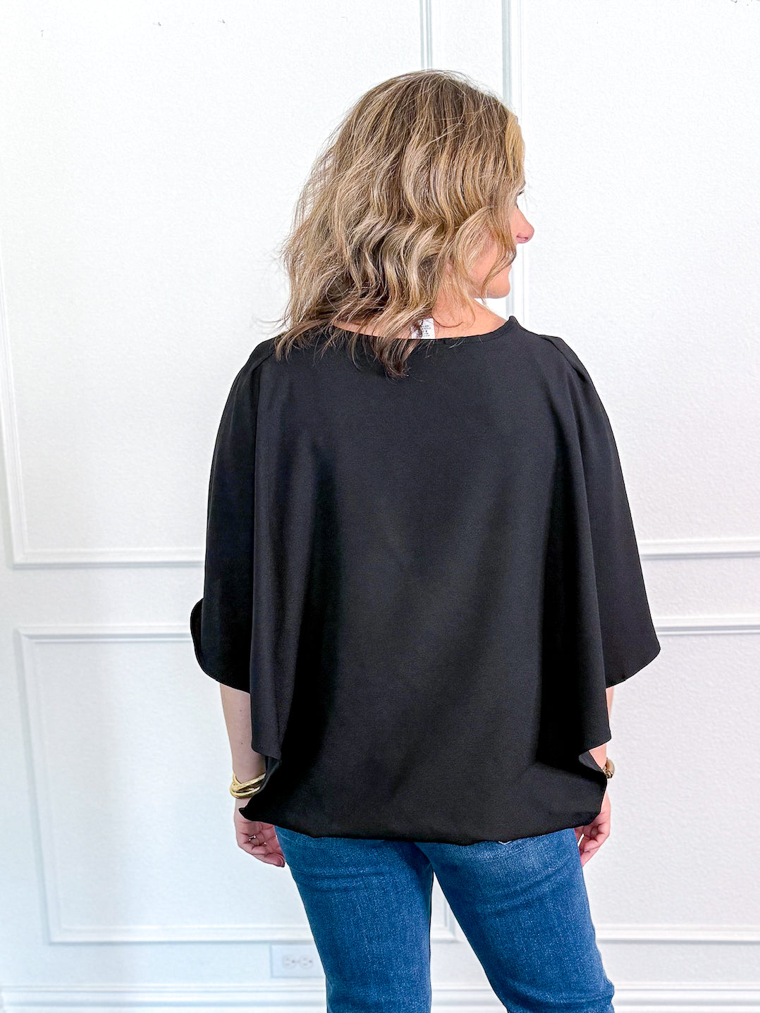 Midnight Drape Fold Over Top