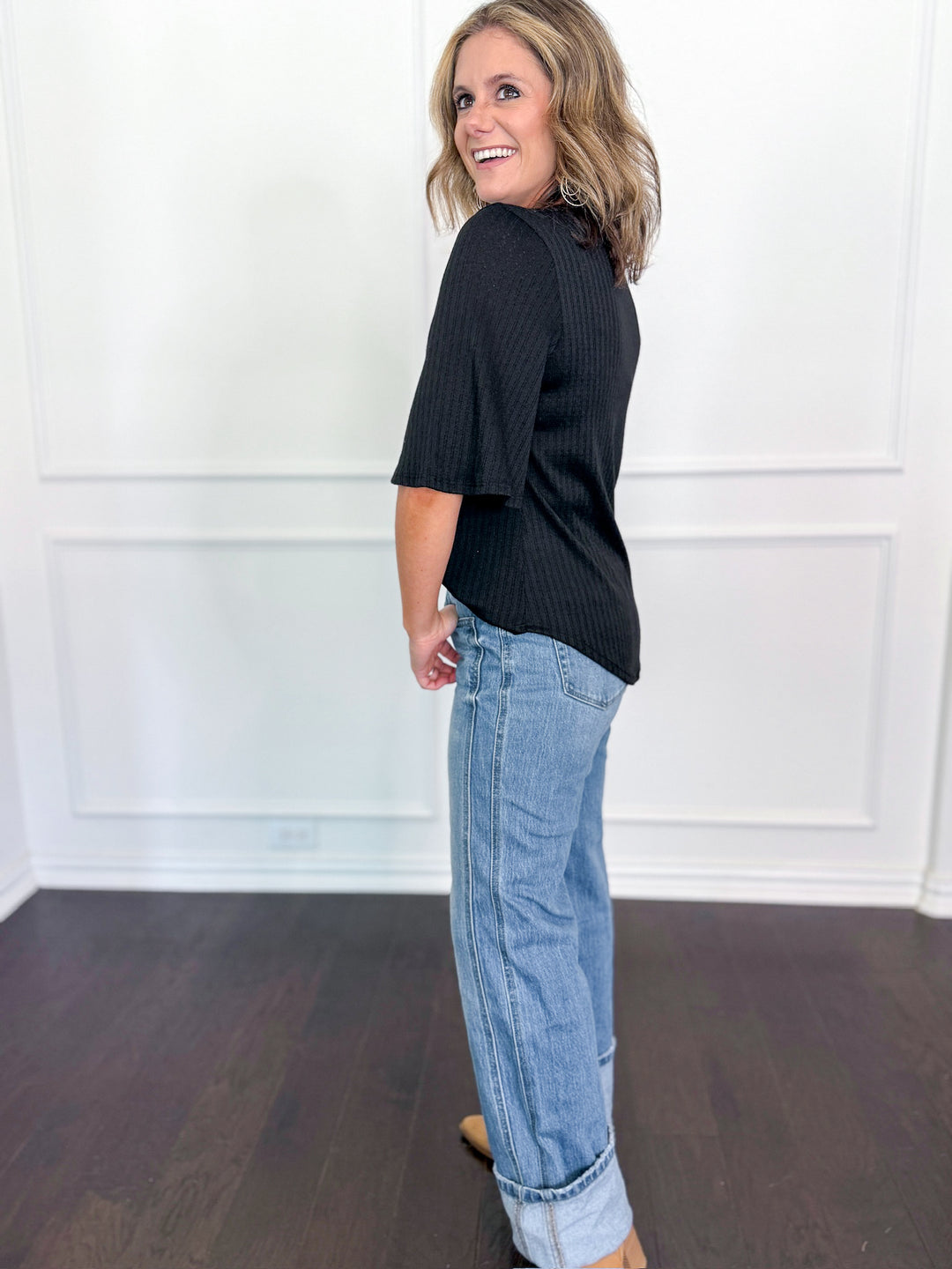 Buttoned Ease Top
