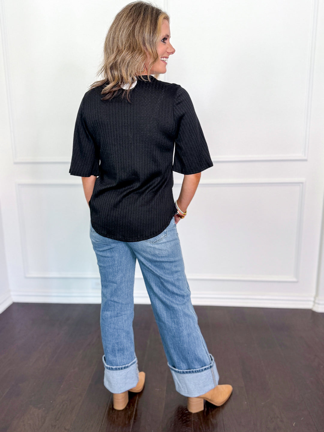Buttoned Ease Top