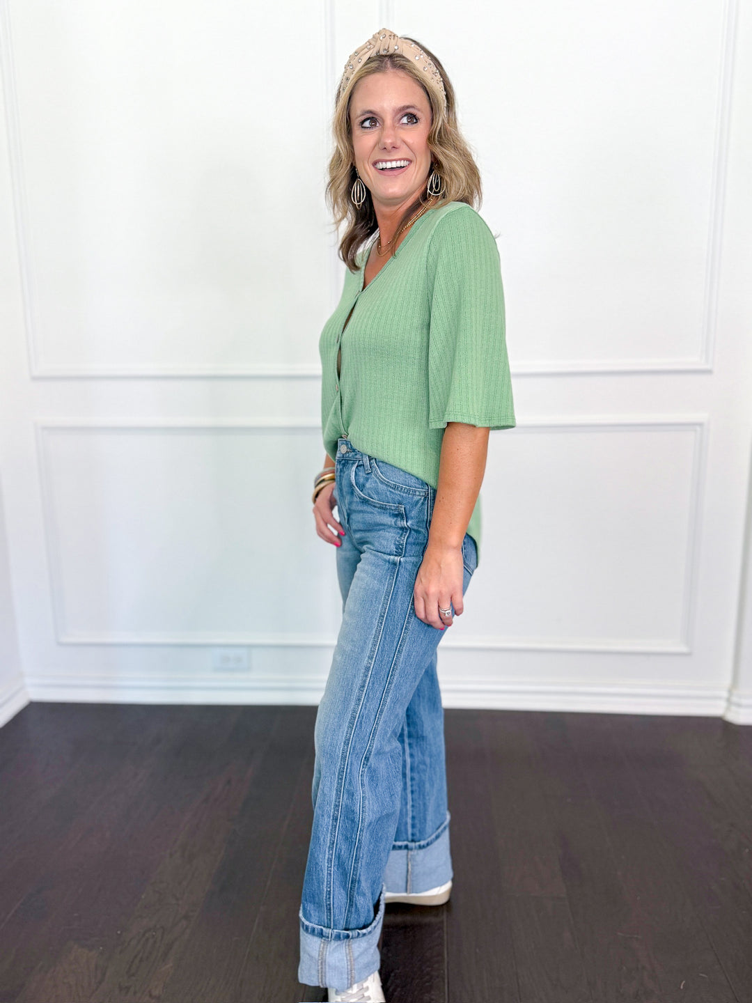 Buttoned Ease Top