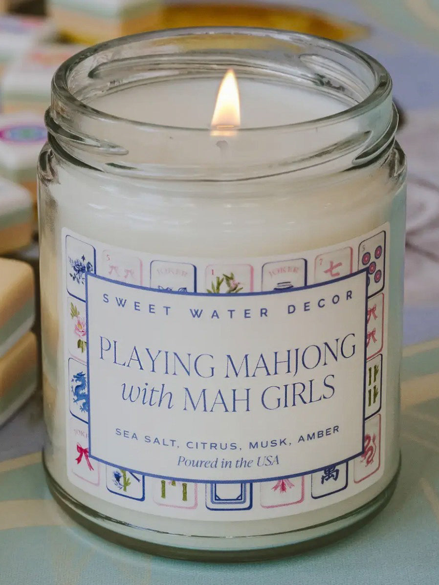Playing Mahjong with Mah Girls Candle