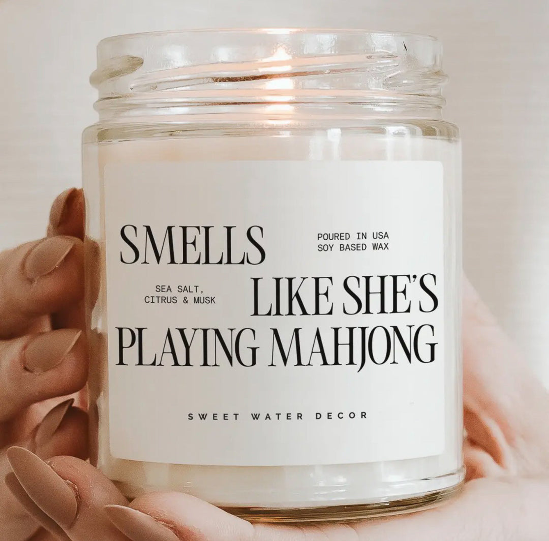 Smells Like She's Playing Mahjong Candle