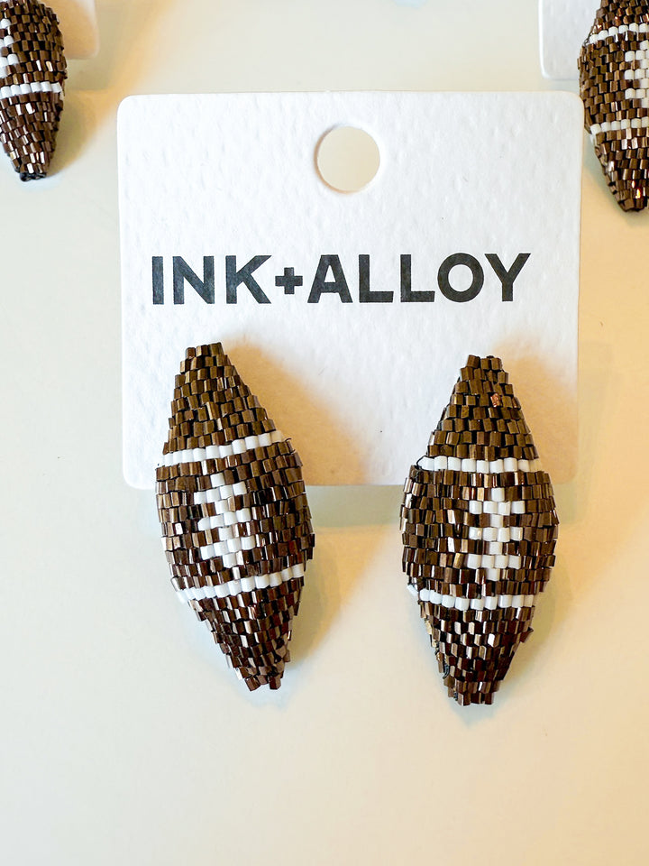 Gameday Luxe Football Earring