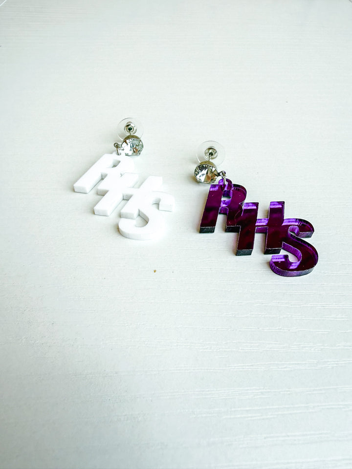 Richland HS Earrings with Rhinestone