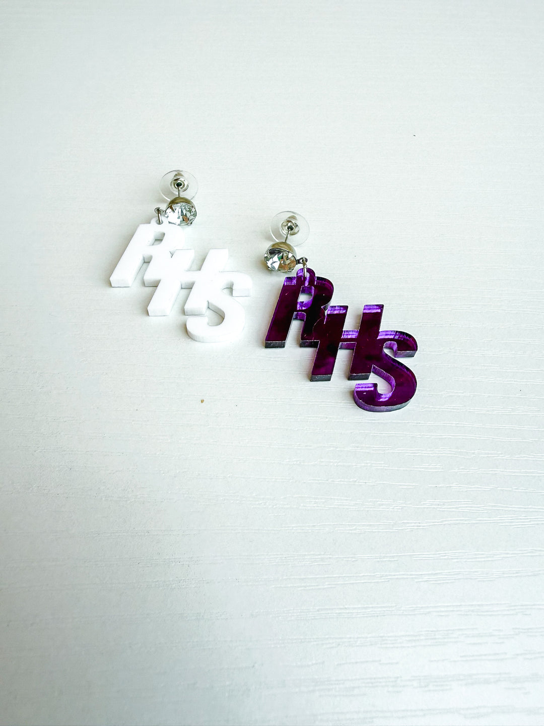 Richland HS Earrings with Rhinestone
