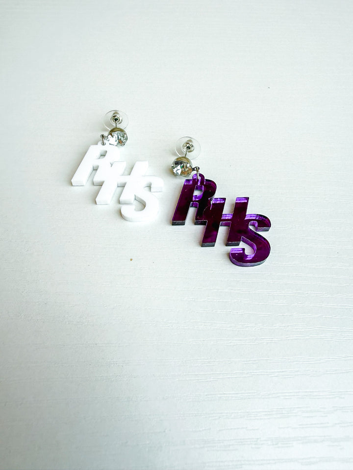 Richland HS Earrings with Rhinestone