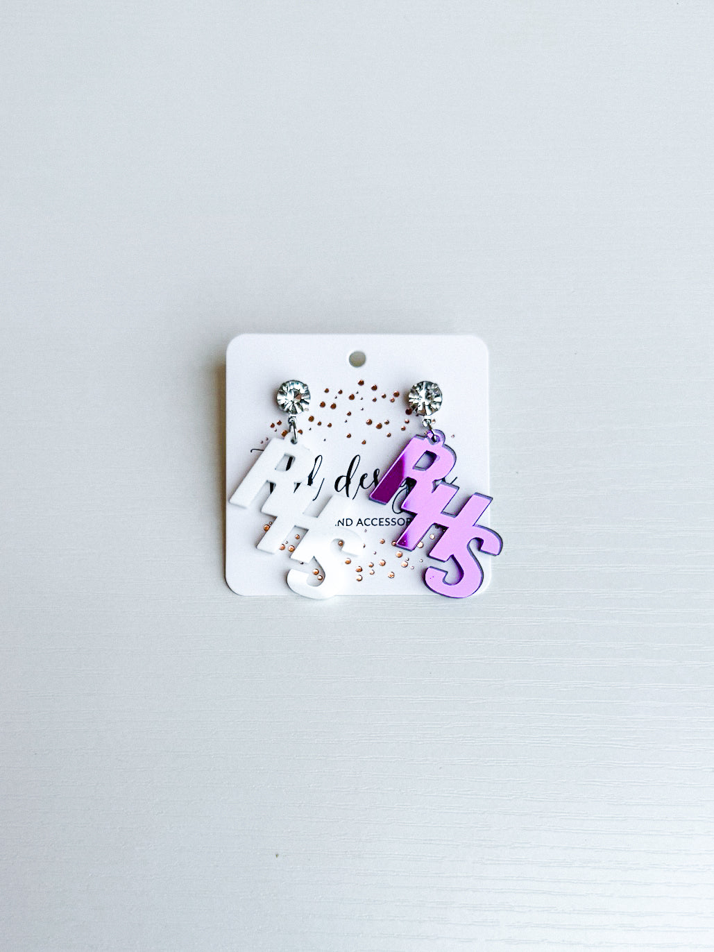 Richland HS Earrings with Rhinestone