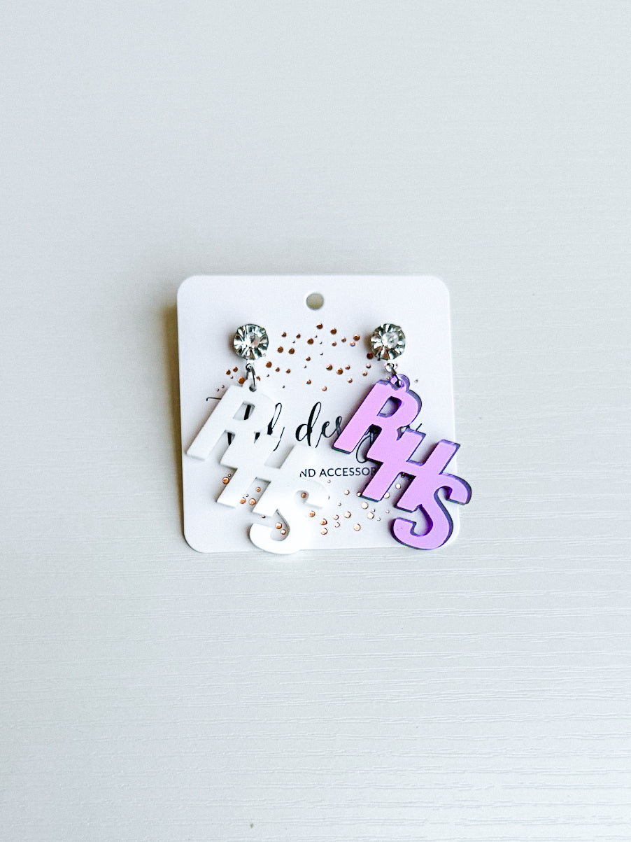 Richland HS Earrings with Rhinestone