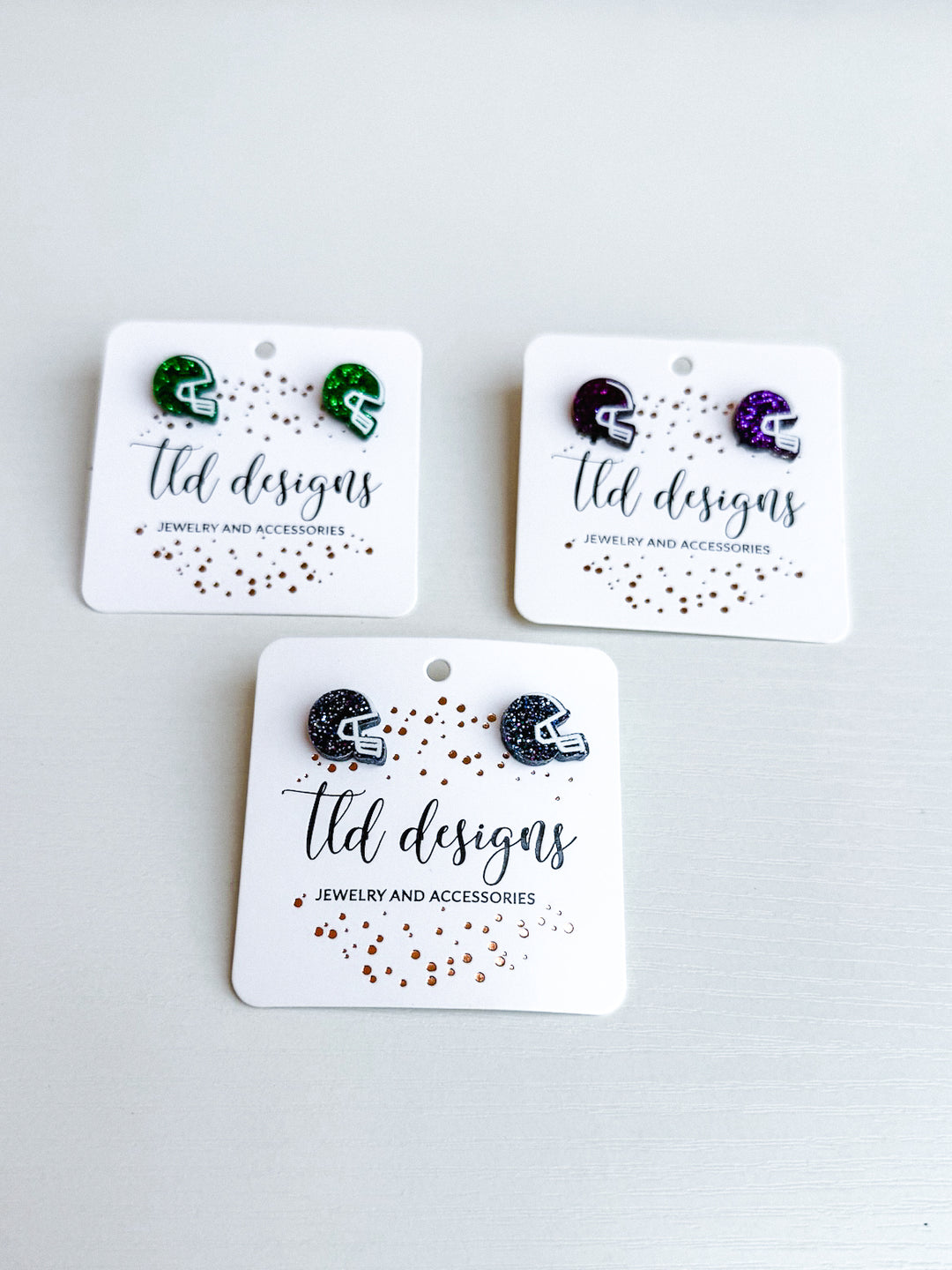 Acrylic Glitter Helmet Studs