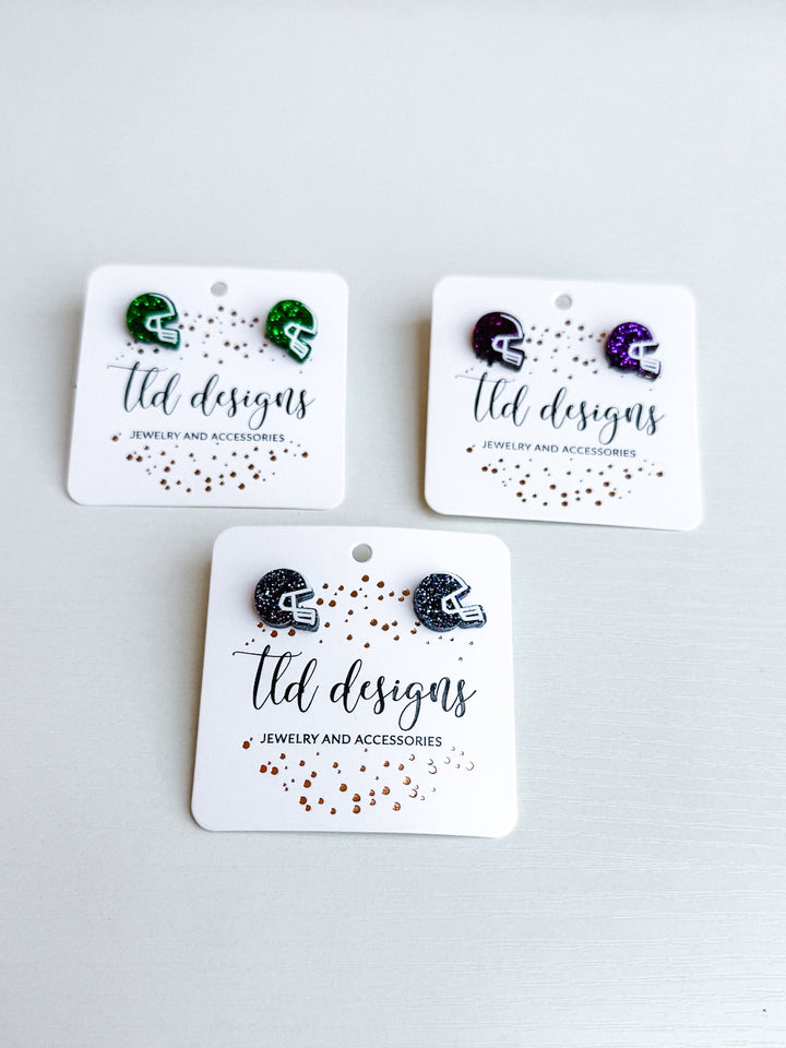 Acrylic Glitter Helmet Studs