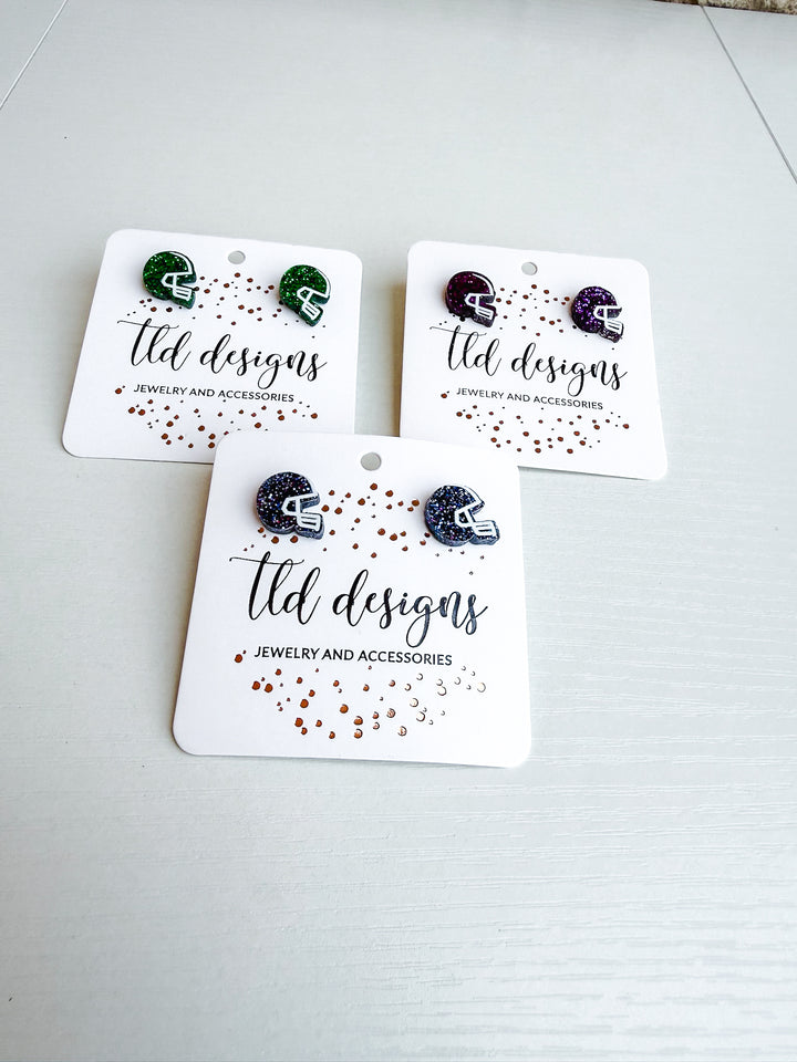 Acrylic Glitter Helmet Studs
