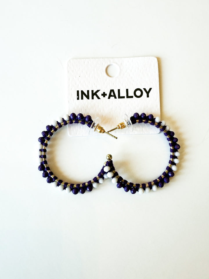 Lilian Crystal Threaded Bead Hoop