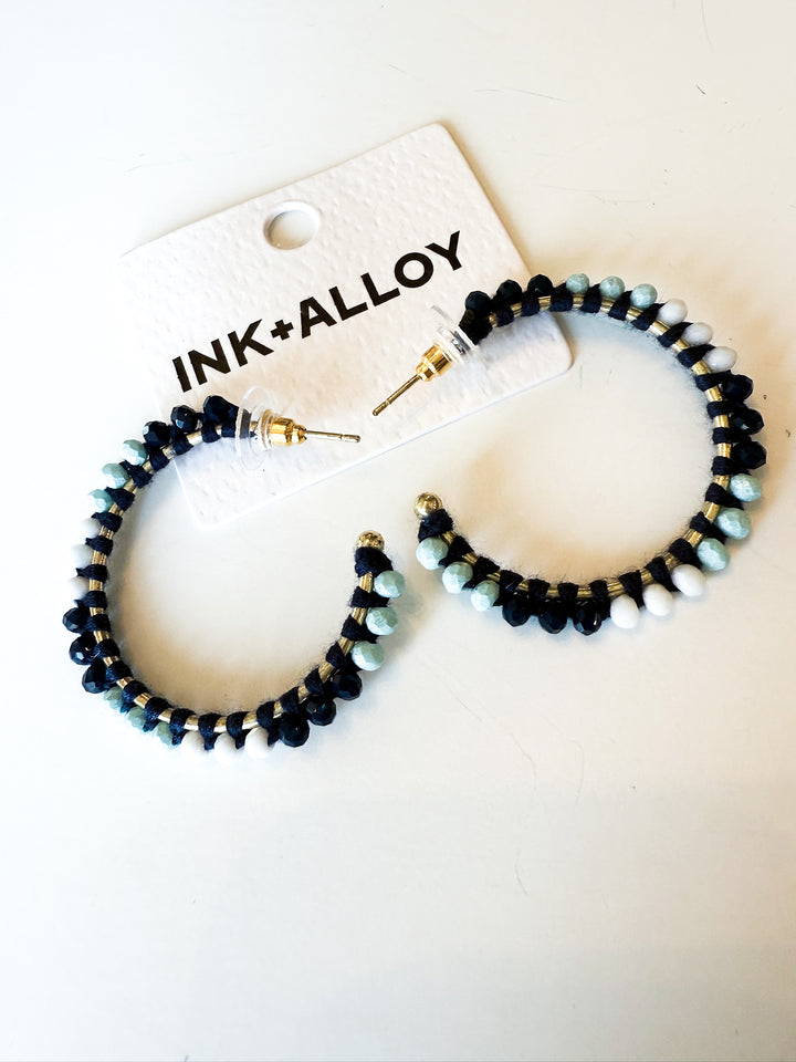 Lilian Crystal Threaded Bead Hoop