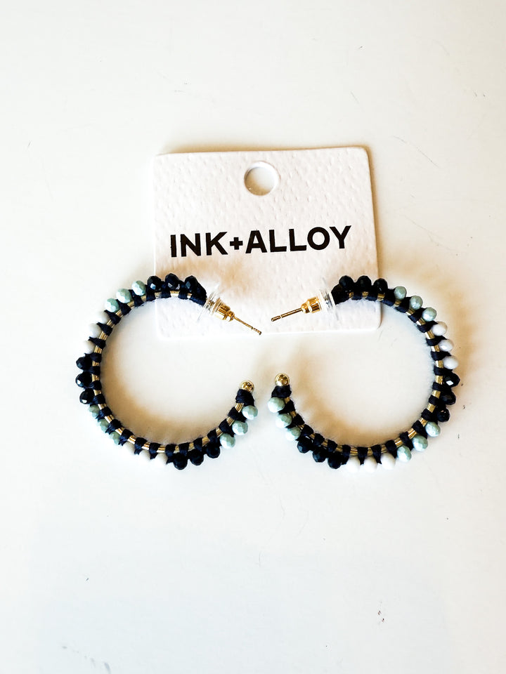 Lilian Crystal Threaded Bead Hoop