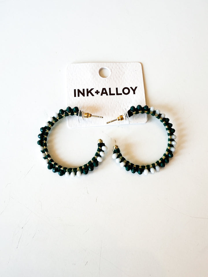 Lilian Crystal Threaded Bead Hoop