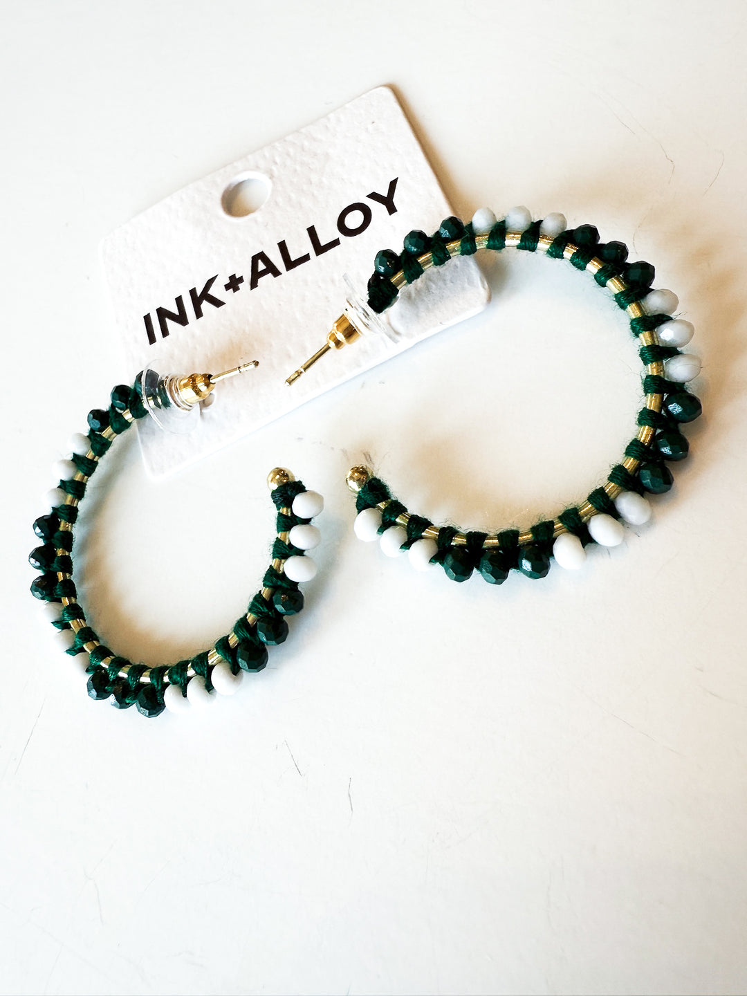 Lilian Crystal Threaded Bead Hoop