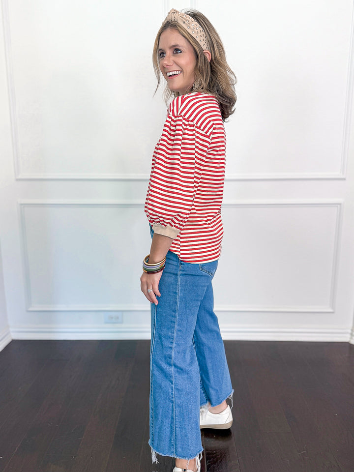 Easy Bubble Stripe Top