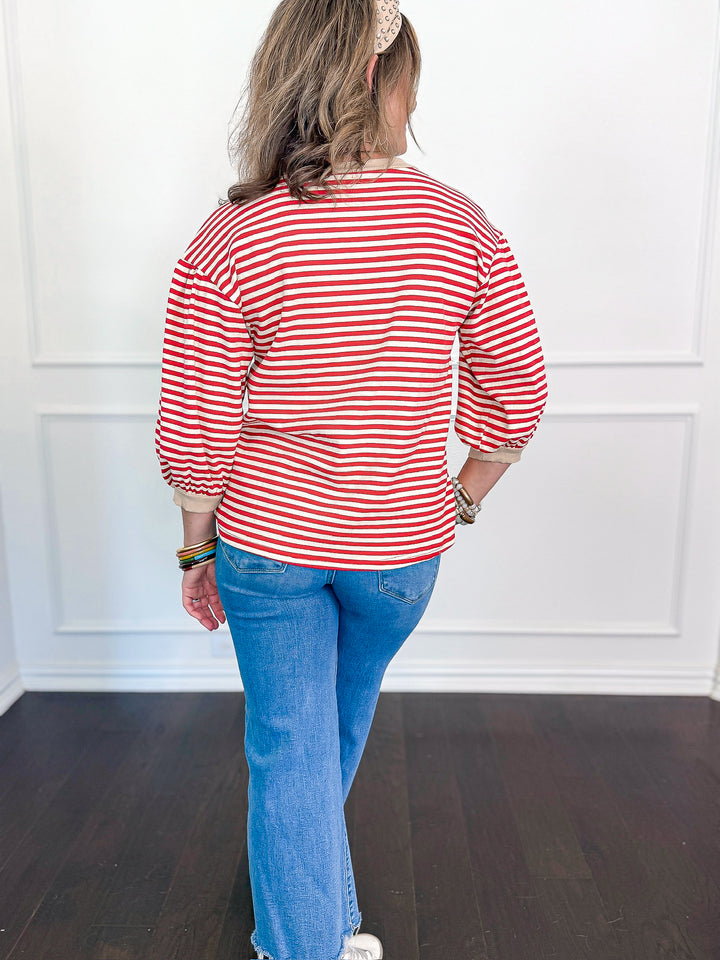 Easy Bubble Stripe Top