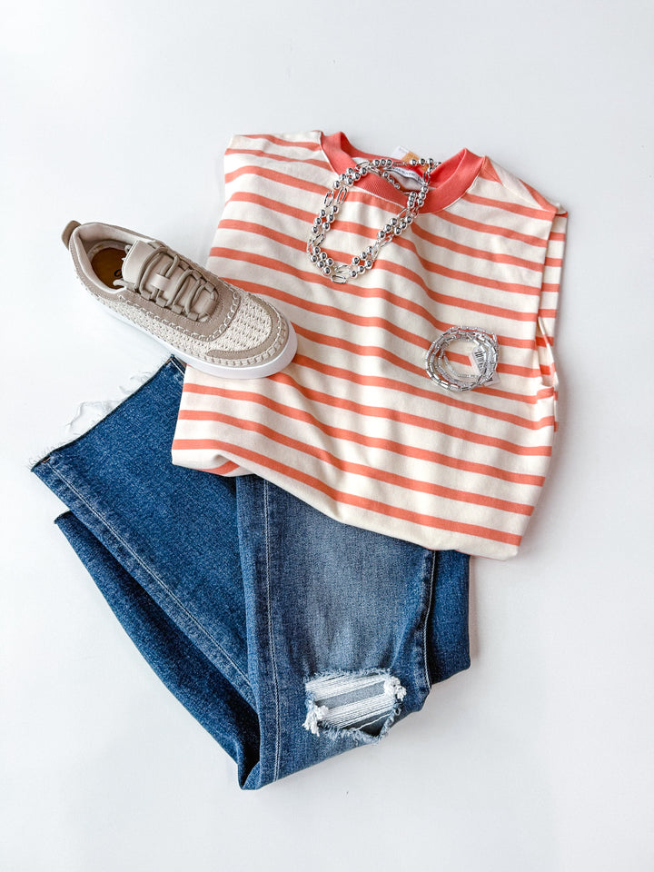 FINAL SALE - Easy Weekend Striped Tank