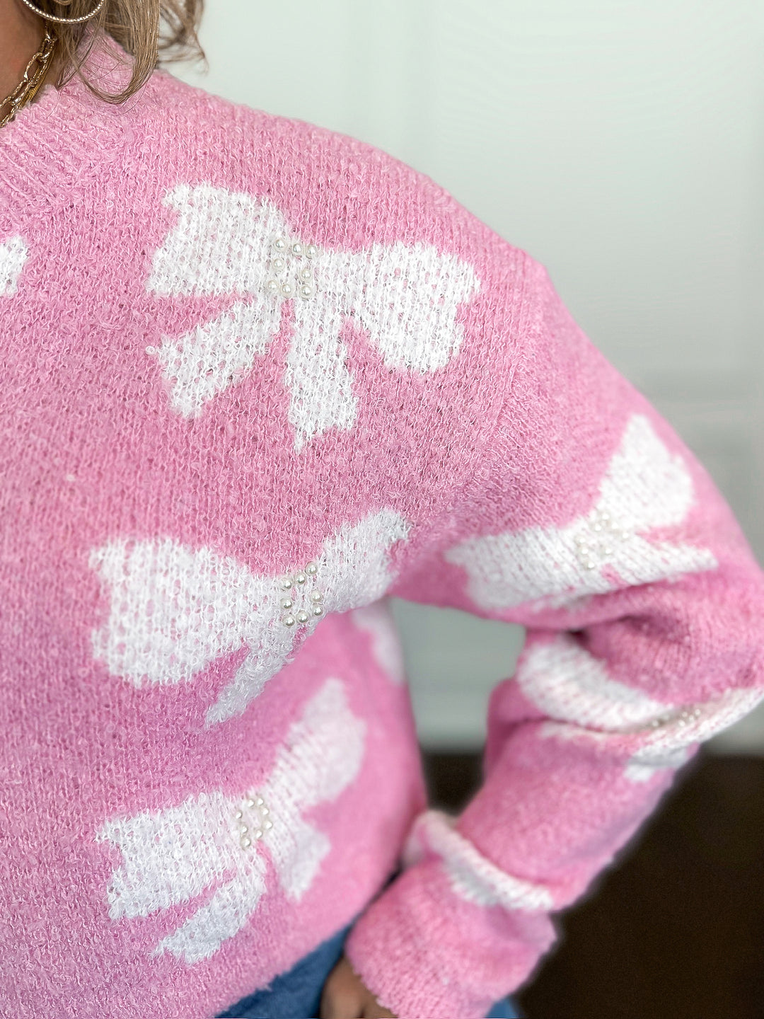Patty Pearl Crop Sweater