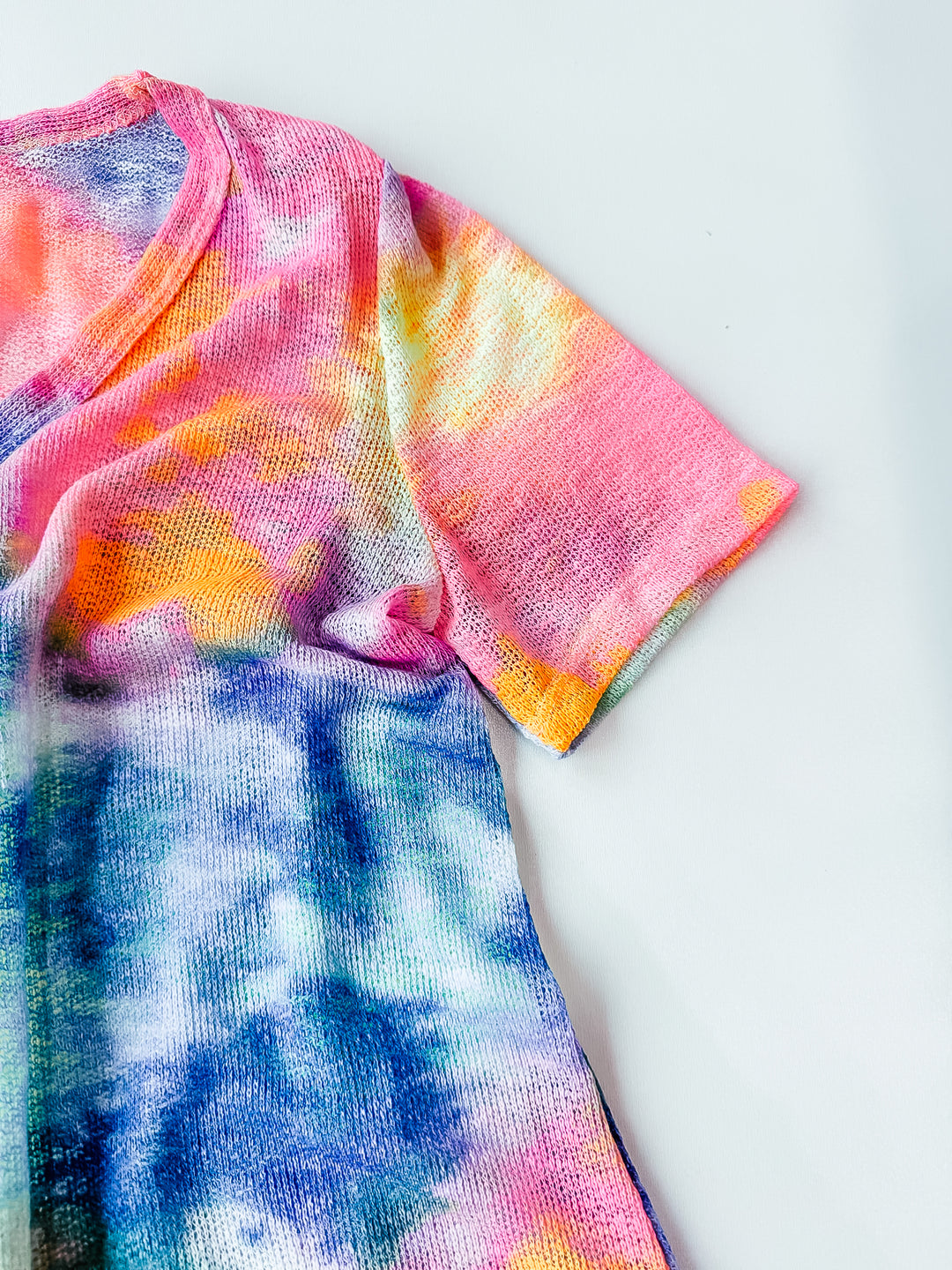 Electric Tie Dye Knit Top