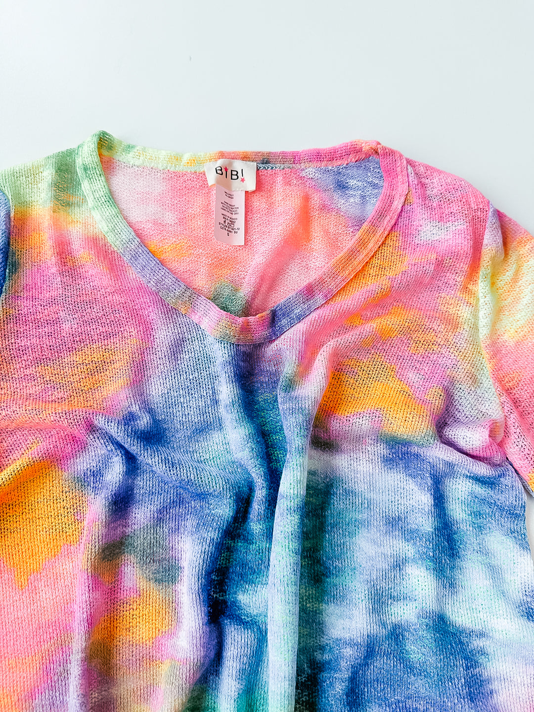 Electric Tie Dye Knit Top
