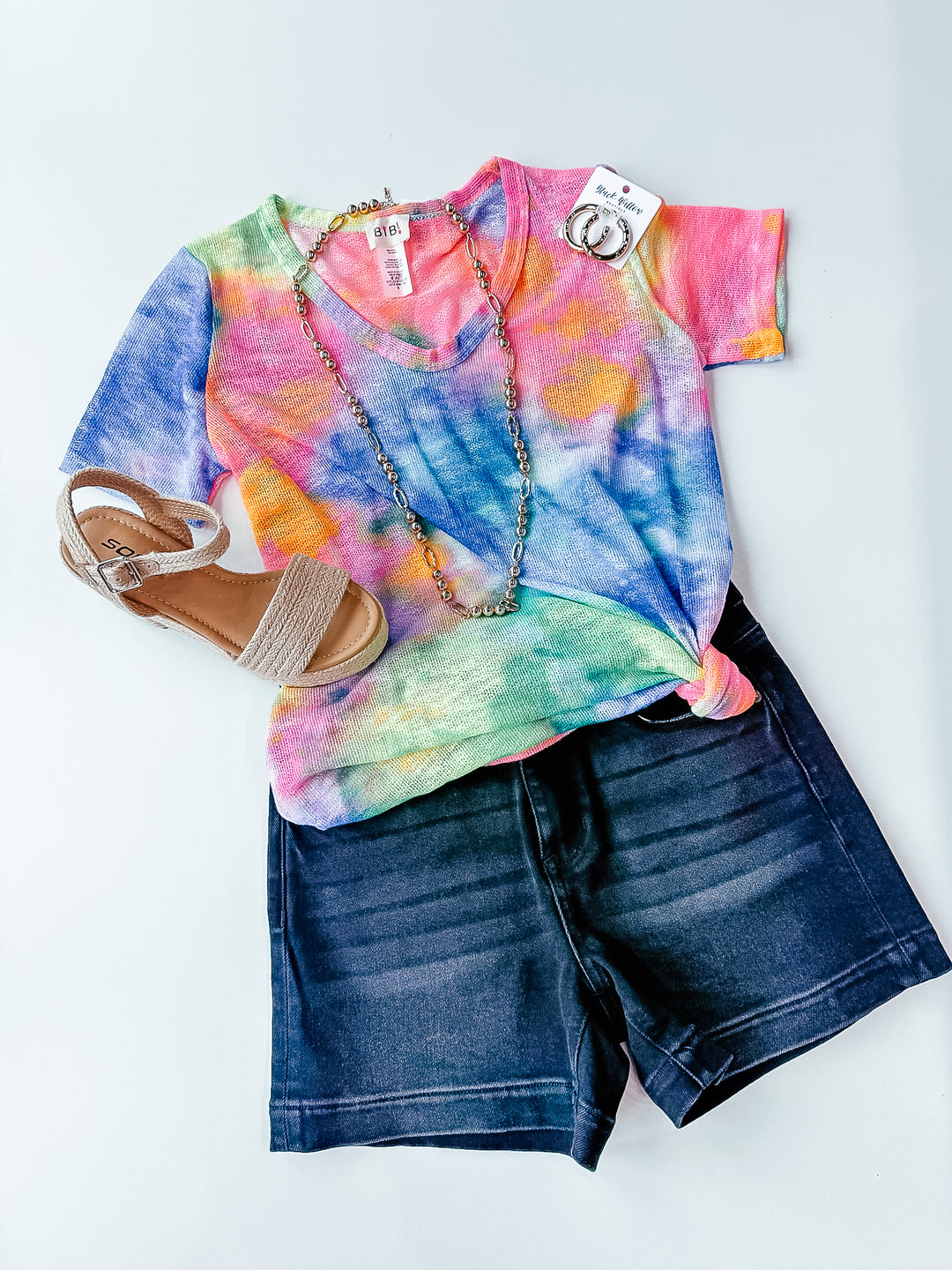 Electric Tie Dye Knit Top