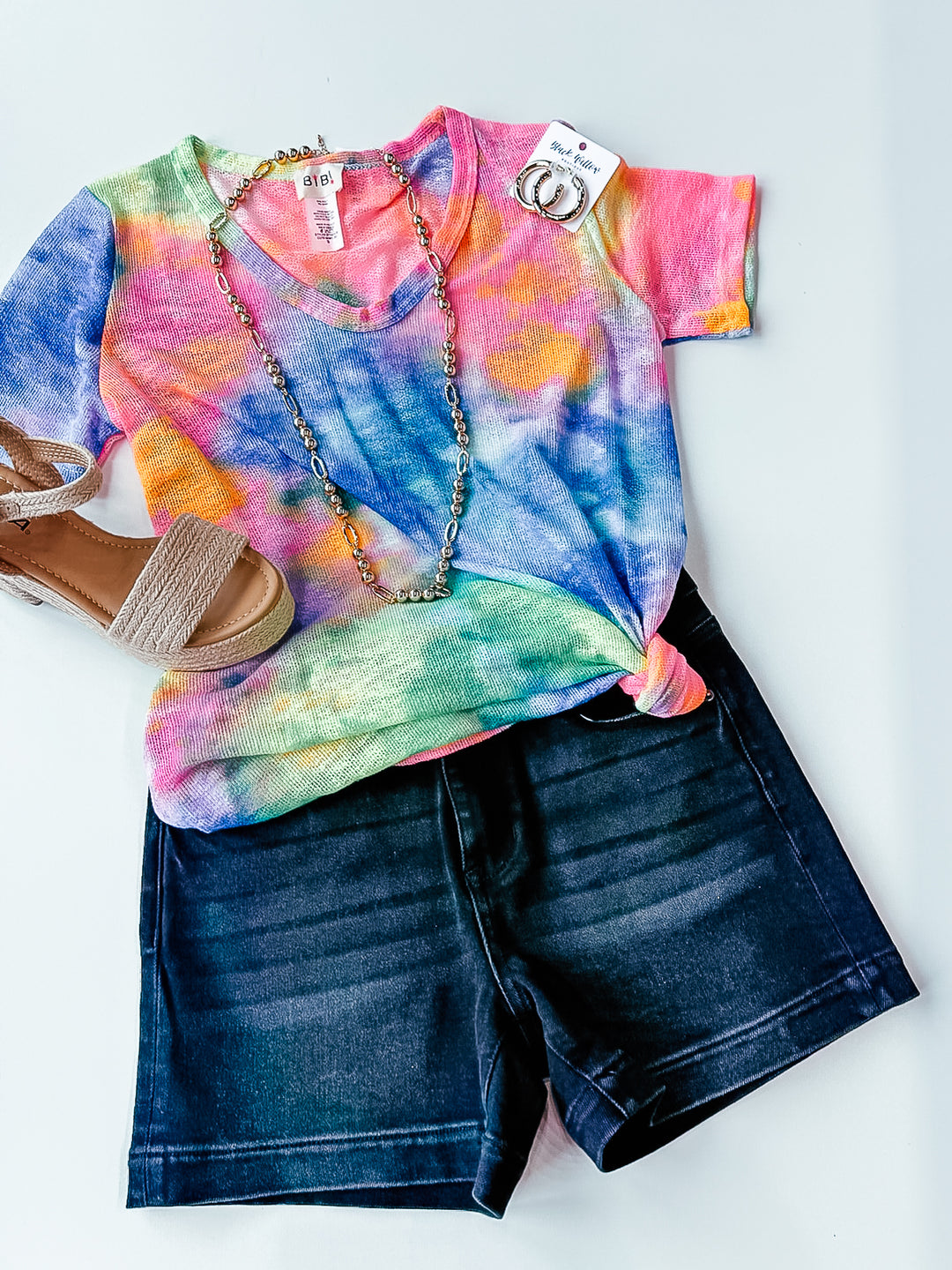 Electric Tie Dye Knit Top