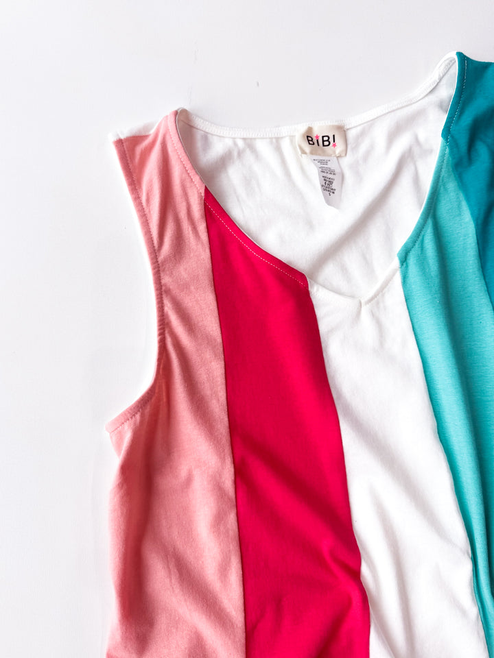 Color Block Crush Tank