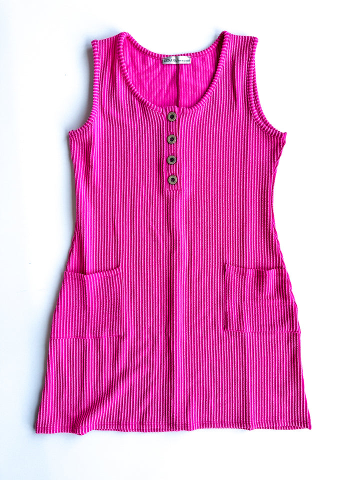 Summer Essential Ribbed Tank Dress