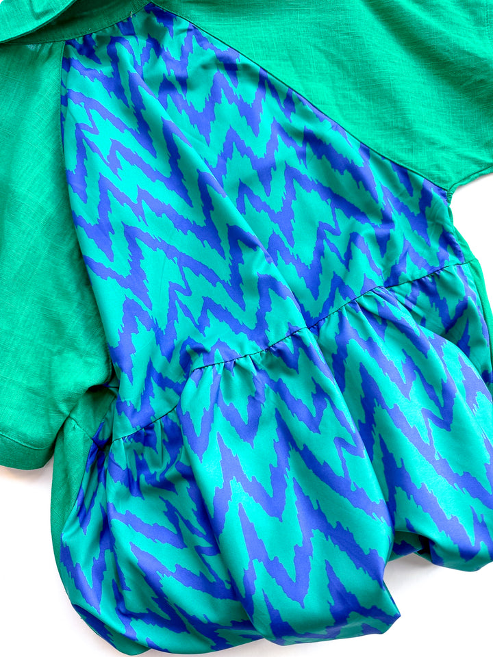 FINAL SALE Chic Mosaic Split Print Top