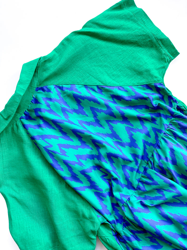FINAL SALE Chic Mosaic Split Print Top