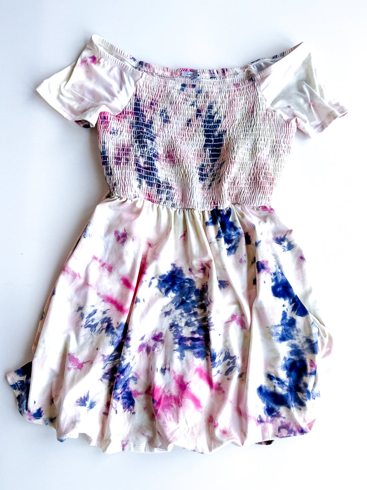 FINAL SALE Toss It in Tie Dye Romper Dress