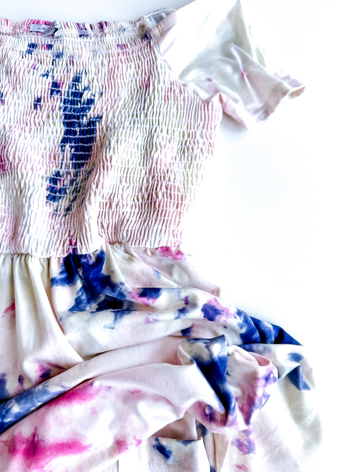 FINAL SALE Toss It in Tie Dye Romper Dress