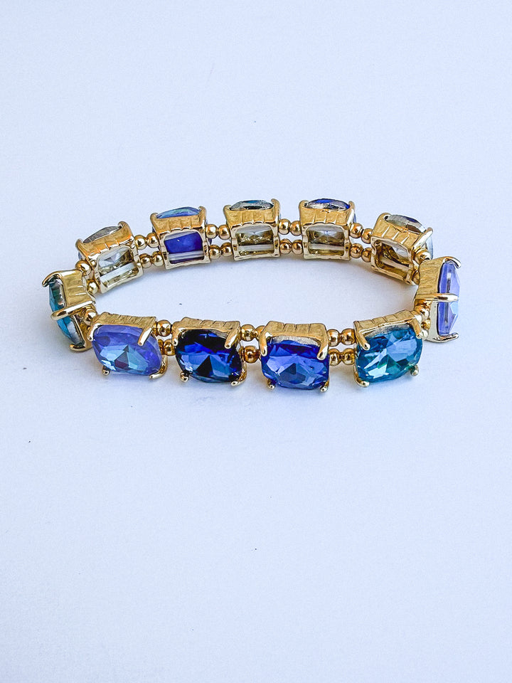 Bring On Blue Stretch Stone Bracelet