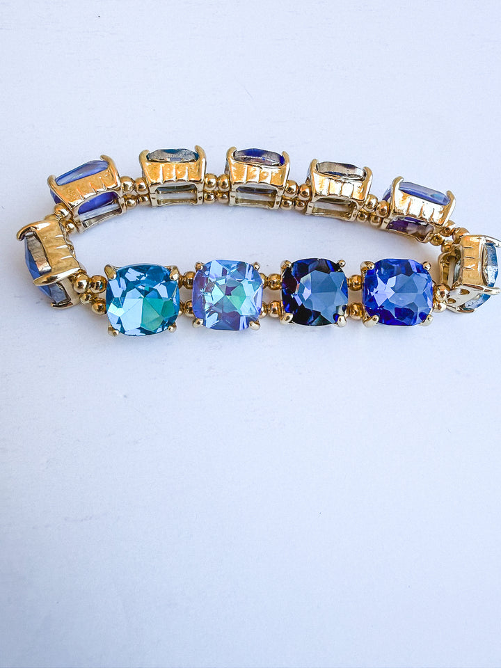 Bring On Blue Stretch Stone Bracelet