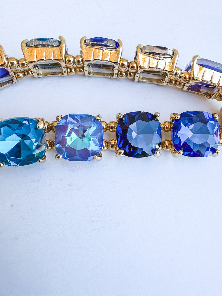 Bring On Blue Stretch Stone Bracelet