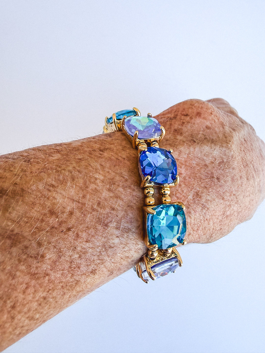 Bring On Blue Stretch Stone Bracelet