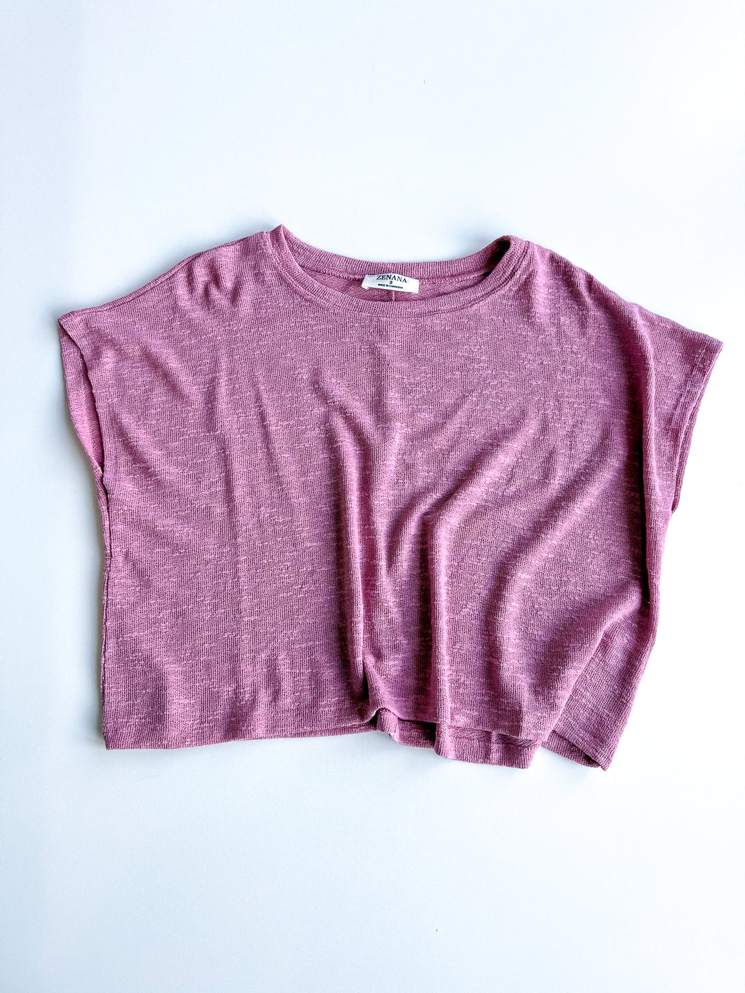Daily Muse Hacci Cropped Round Neck