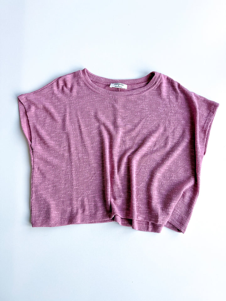 Daily Muse Hacci Cropped Round Neck