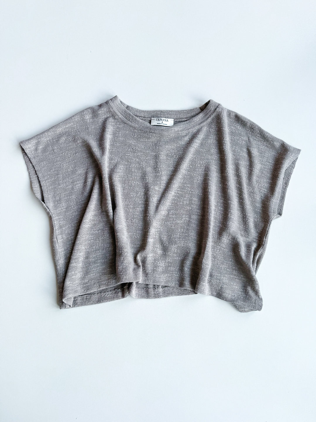 Daily Muse Hacci Cropped Round Neck