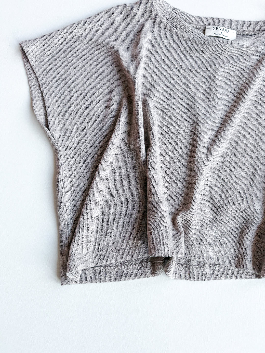 Daily Muse Hacci Cropped Round Neck