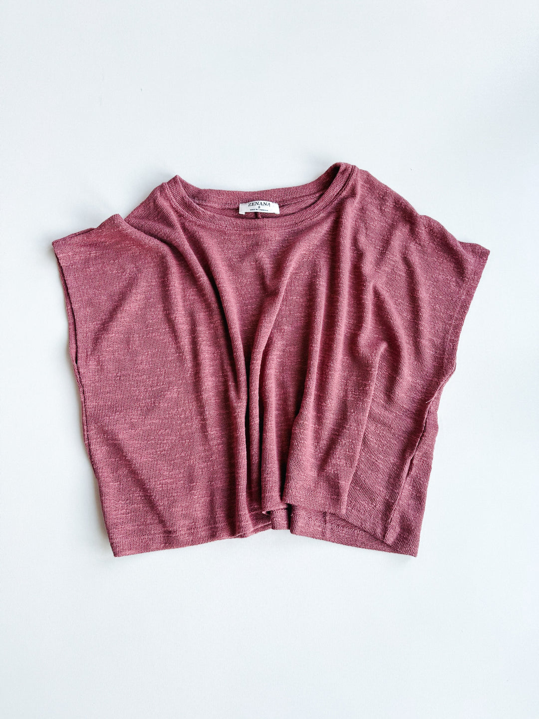 Daily Muse Hacci Cropped Round Neck