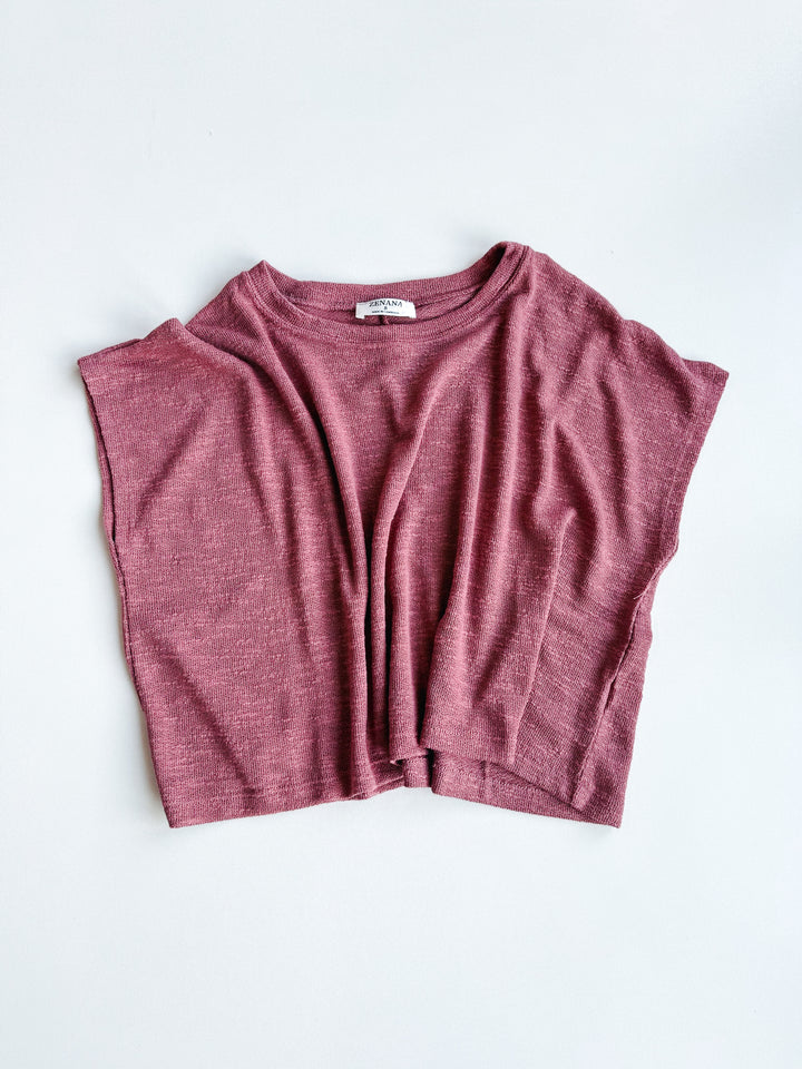 Daily Muse Hacci Cropped Round Neck