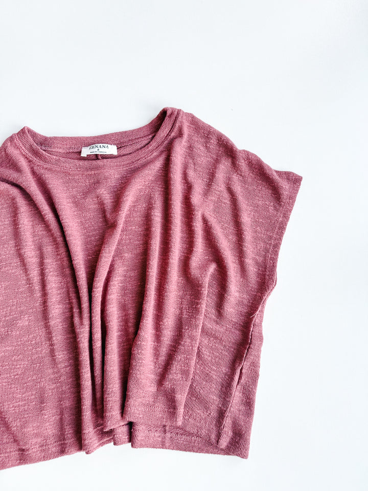Daily Muse Hacci Cropped Round Neck
